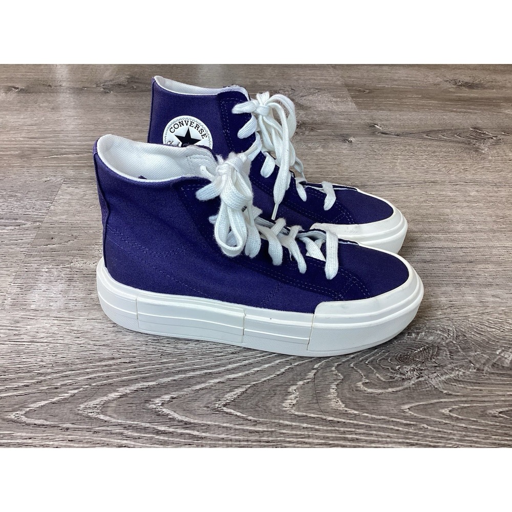 Converse Womens Sz 7.5 Chuck Taylor Cruise Skate Blue Canvas High Shoes A05468C